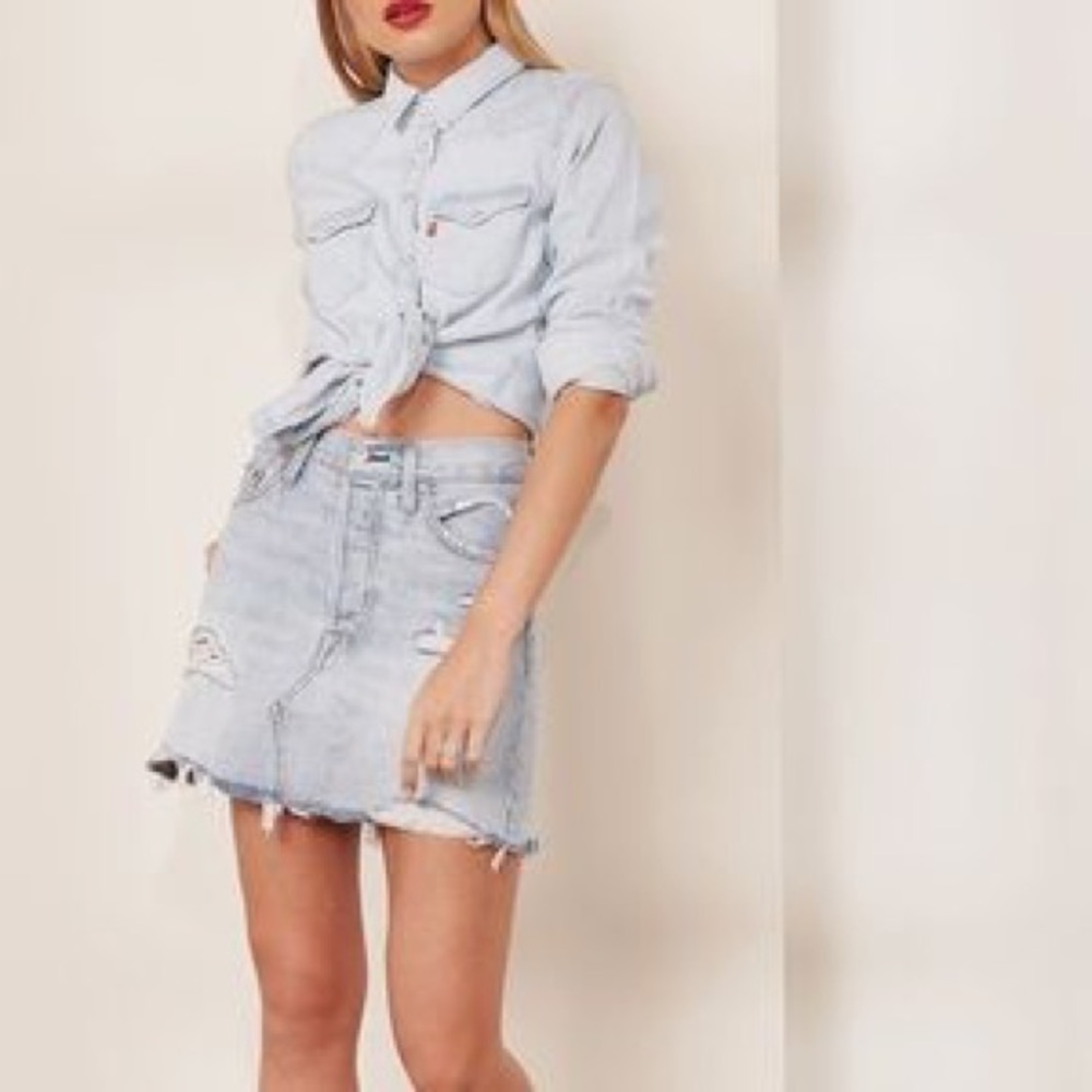 Levi denim mini skirt